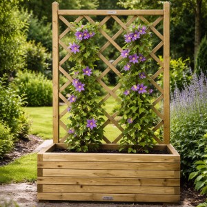 Wooden planter trellis 120(h) x 90cm