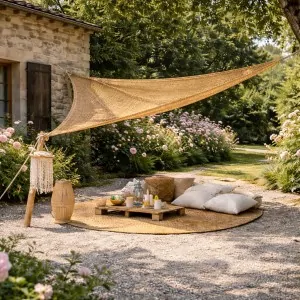 Coconut Fiber Shade Sail M1 Economy (4x4x4m) – Triangle