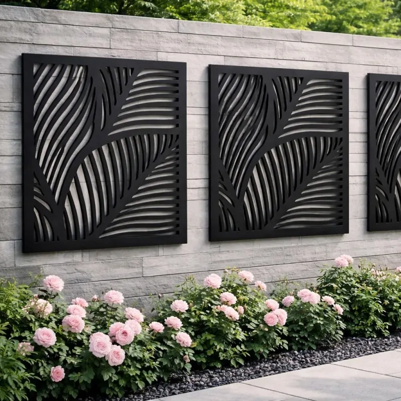 Outdoor Wall Art Panel Fronds 57 x 57 εκ.