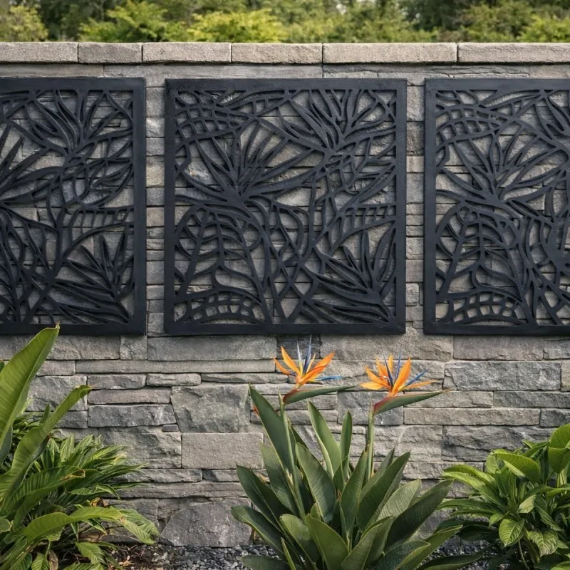 Outdoor Wall Art Panel Strelitzia 57 x 57 εκ.