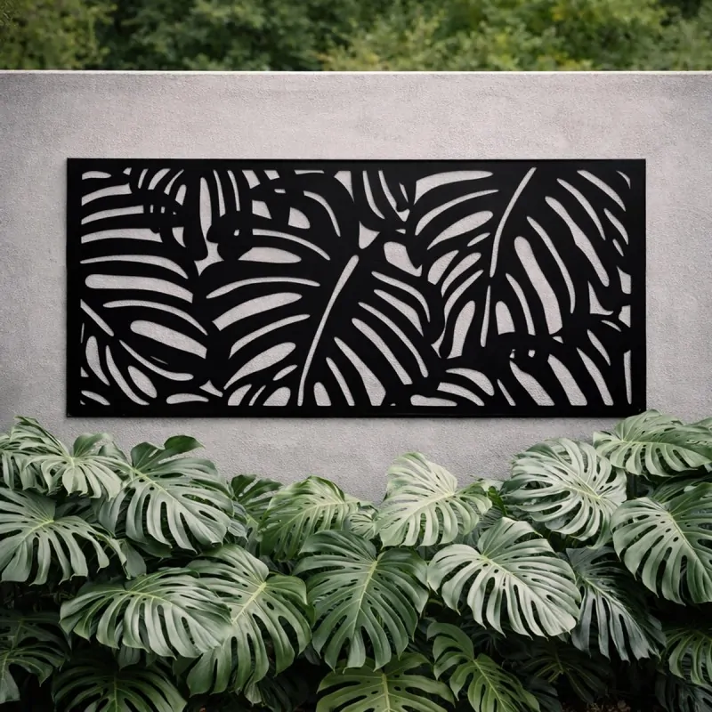 Outdoor Wall Art Panel Monstera114 x 57 cm