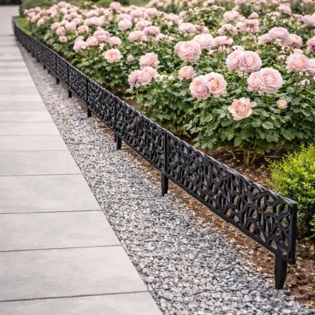 Foliage Garden Edging 90×40 cm – Black