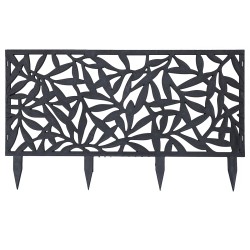 Foliage Garden Edging 90×40 cm – Black