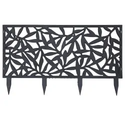 Μπορντούρα Κήπου Foliage 90×40 εκ. – Μαύρη