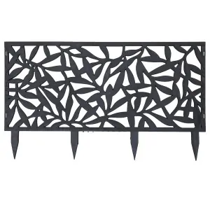 Foliage Garden Edging 90×40 cm – Black