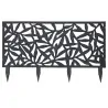 Foliage Garden Edging 90×40 cm – Black