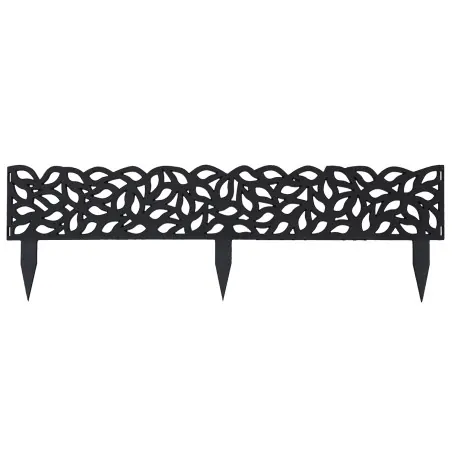 Falling Leaves Garden Edging 90×15 cm – Black