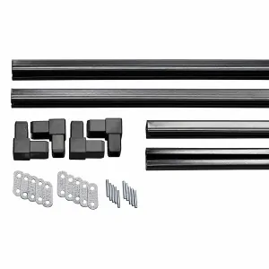 C-Channel Frame Kit for Lattice Panels – 240 × 120 cm - charcoal