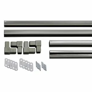 C-Channel Frame Kit for Lattice Panels – 240 × 120 cm - slate grey