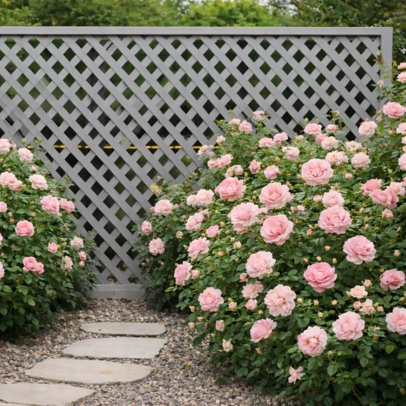 Lattice Privacy Diamond 240 × 120 cm | Slate Grey