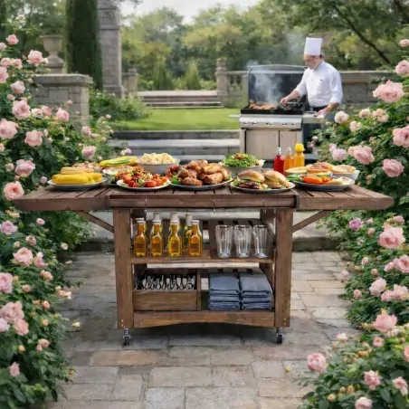 Ξύλινο τραπέζι BBQ