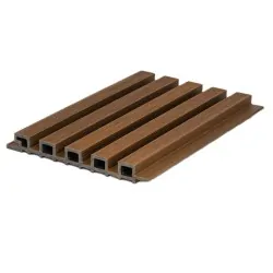 3D WPC Wall Cladding Slat Panel Coffee Brown 2.5x22x290cm - Co-Extrusion Wood Composite