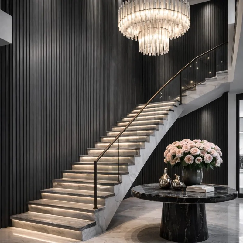 3D WPC επένδυση τοίχου 2,5 x 22 x 290εκ. - Γκρι