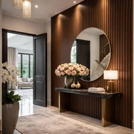 3D WPC Wall Cladding Slat Panel Coffee Brown 2.5x22x290cm - Co-Extrusion Wood Composite