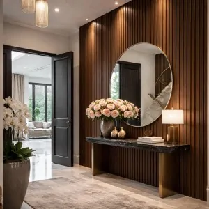 3D WPC Wall Cladding Slat Panel Coffee Brown 2.5x22x290cm - Co-Extrusion Wood Composite