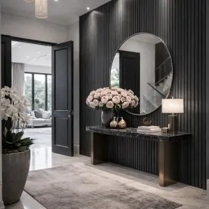 3D WPC Wall Cladding Slat Panel Grey 2.5x22x290cm - Co-Extrusion Wood Composite