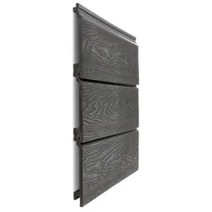 3D WPC επένδυση τοίχου 2 x 15 x 290εκ. - Γκρι