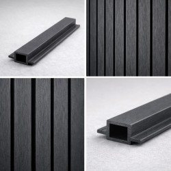 Joist trim for 3D gladding 2,5 x 6 x 290cm - dark grey