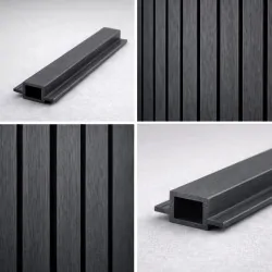 Joist trim for 3D gladding 2,5 x 6 x 290cm - dark grey