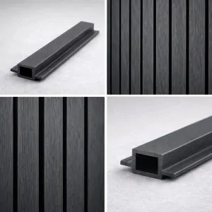 Joist trim for 3D gladding 2,5 x 6 x 290cm - dark grey
