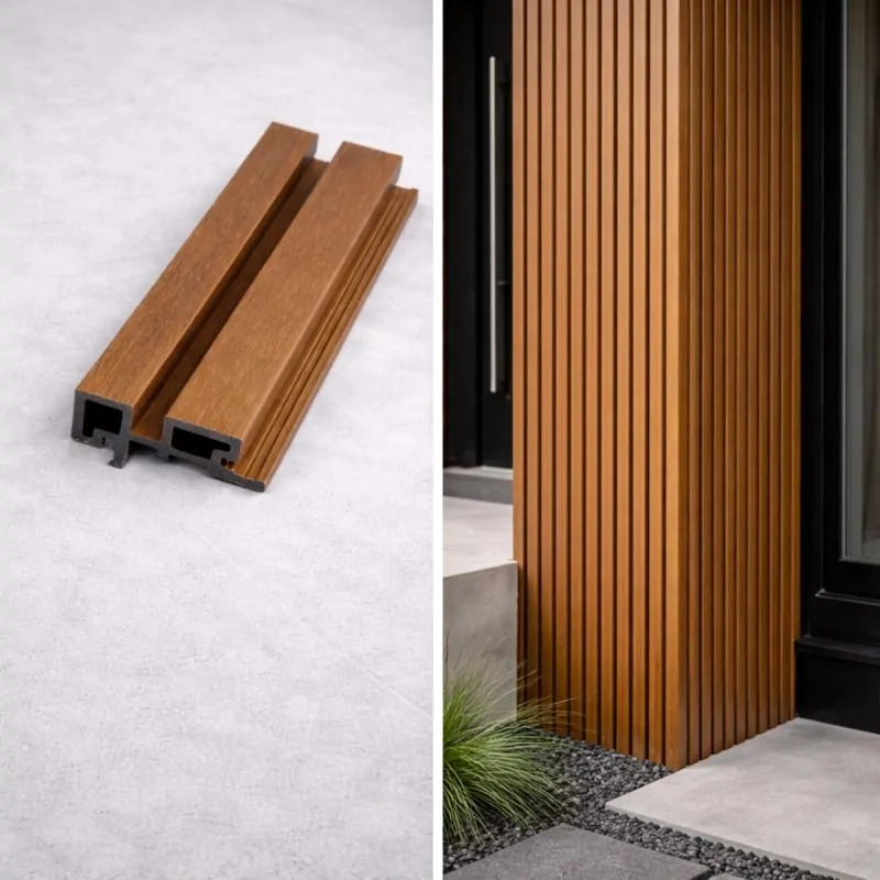 L trim for gladding 3D 4,6 x 8,9 x 290cm - brown