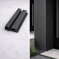 Γωνία για 3D επένδυση Πηχάκι  4,6 x 8,9 x 290εκ. - γκρι σκούρο