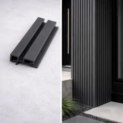 Γωνία για 3D επένδυση Πηχάκι  4,6 x 8,9 x 290εκ. - γκρι σκούρο