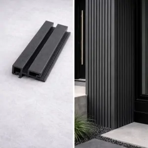 Γωνία για 3D επένδυση Πηχάκι  4,6 x 8,9 x 290εκ. - γκρι σκούρο