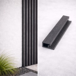 Single start 3D profile Trim 2,5 x 4,9 x 290cm- dark grey