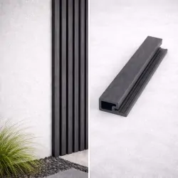 Single start 3D profile Trim 2,5 x 4,9 x 290cm- dark grey