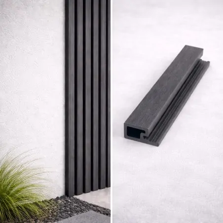 Single start 3D profile Trim 2,5 x 4,9 x 290cm- dark grey