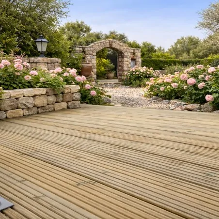 Τάβλα Deck Εμποτισμένη Αυλακωτή 2,1 × 12 × 300 εκ.