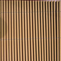 LOP® Double-Sided Synthetic Reed Fence 100 × 300 cm – Light Brown