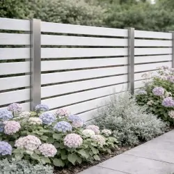 WPC striped fencing board 2 x 12 x 360cm - white