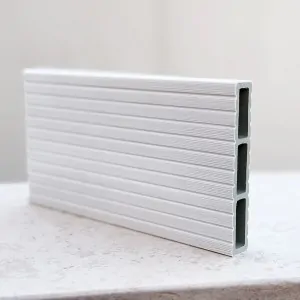 WPC striped fencing board 2 x 12 x 360cm - white