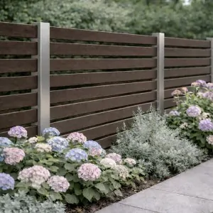 WPC striped fencing board 2 x 12 x 360cm - brown