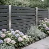 WPC striped fencing board 2 x 12 x 360cm - dark grey
