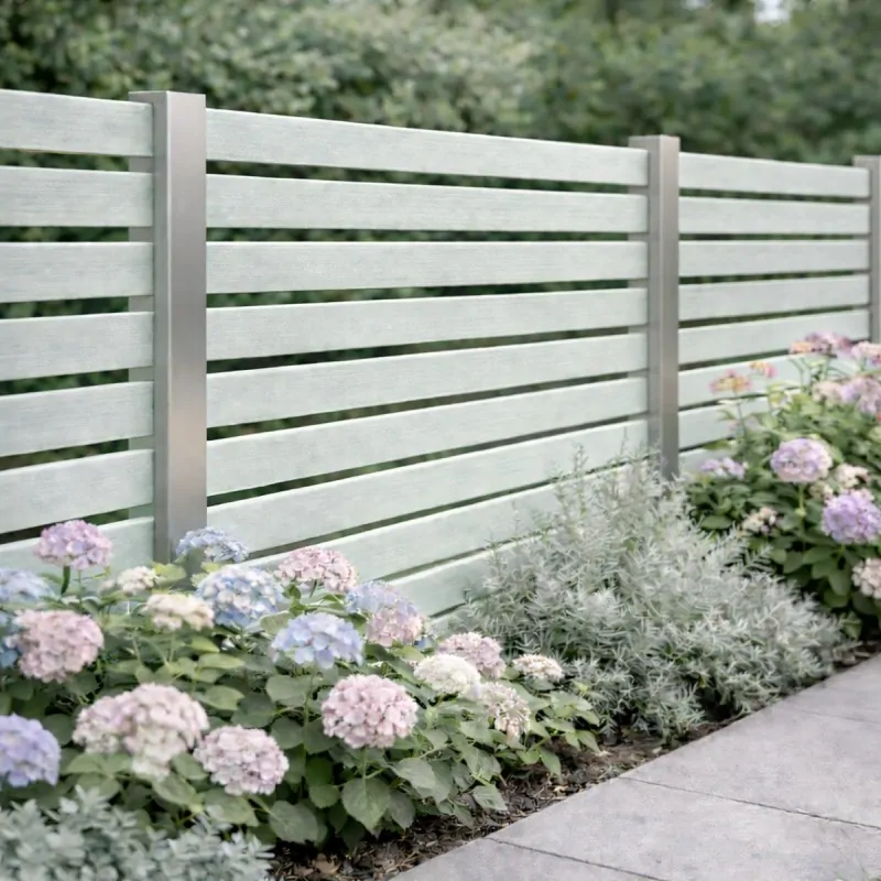 WPC striped fencing board 2 x 12 x 360cm - off white