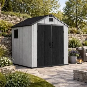 PP Garden Shed 176x169x224 cm with Metal Frame