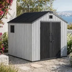 PP Garden Shed 229x169x216 cm with Metal Frame