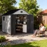 PP Garden Shed 229x169x216 cm with Metal Frame