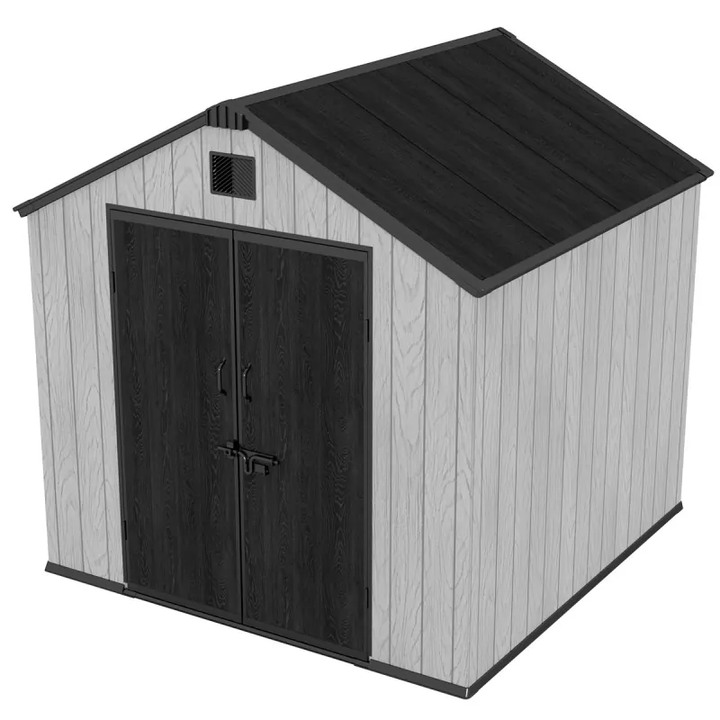 PP Garden Shed 229x169x216 cm with Metal Frame