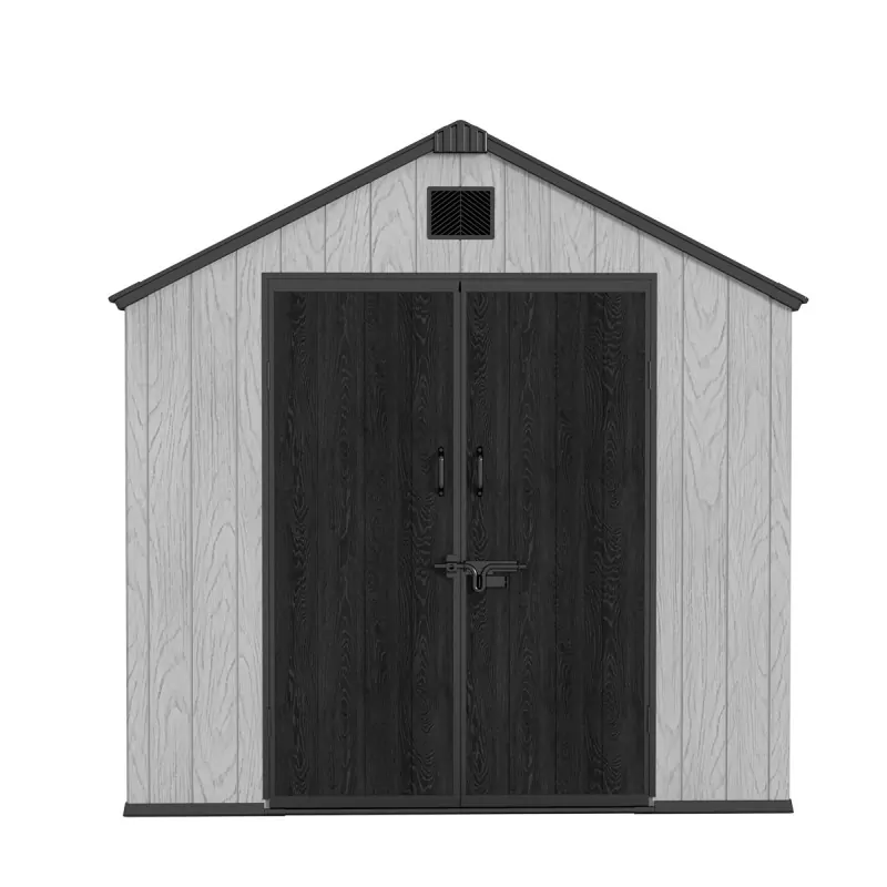 PP Garden Shed 229x169x216 cm with Metal Frame
