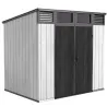 PP Garden Shed 230x229x237 cm with Metal Frame