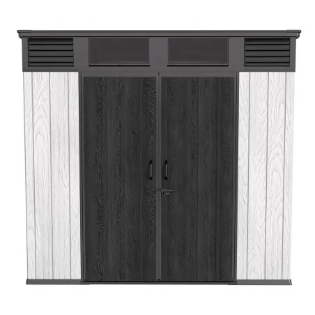 PP Garden Shed 230x229x237 cm with Metal Frame