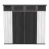 PP Garden Shed 230x229x237 cm with Metal Frame