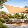 Waterproof Triangle Shade Sail 220gsm 4 x 4 x 4m - Sand