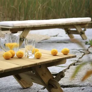 Wooden Chaise Longue 191 x 56,5cm