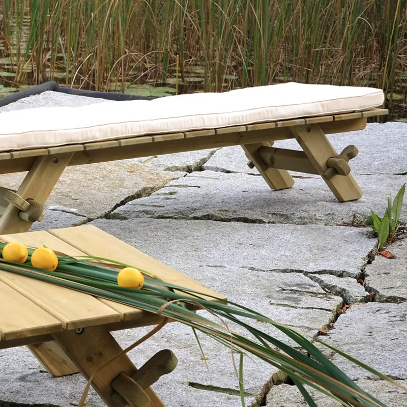 Wooden Chaise Longue 191 x 56,5cm