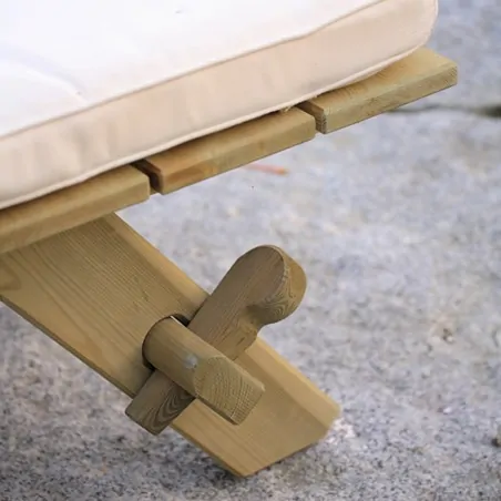 Wooden Chaise Longue 191 x 56,5cm